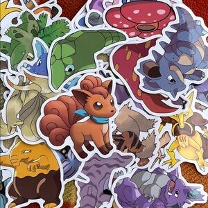 50 Pokémon‎ Themed Stickers